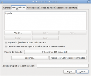 Configurando distribuciones de teclado Configurando distribuciones de teclado
